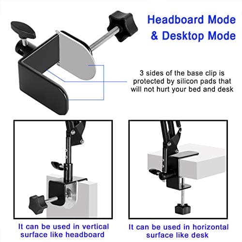 Tablet Stand Adjustable,Foldable Arm Stand for Bed,Aluminum Universal Flexible Tablet Holder with 360 Degree Rotation Compatible with iPad/iPhoneX/iPad Pro/N-Switch,or Other 4.5~12.9 Inches Devices 9