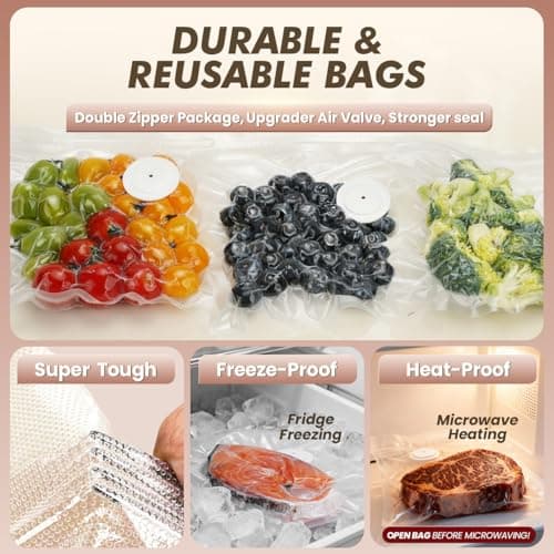 Compact Vacuum Sealer for Food Sealer: Handheld Portable Vacuum Sealer Machine for Food Storage, Rechargeable Food Vacuum Sealing for Kitchen Travel Fridge Meal Prep, Gifts for Mom, Wife, Chef & Home 6