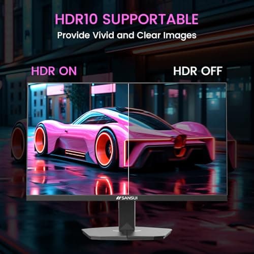 SANSUI 24 Inch Gaming Monitor 160Hz FHD 1080P Computer Monitor, FreeSync 1ms 4000:1 Contrast, HDMI DP Ports VESA Support Eye Care Monitor for Gaming Office (HDMI Cable Included ES-G24F4M) 5