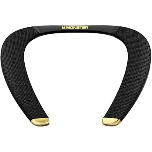 Monster Boomerang Petite Neckband Bluetooth Speakers, Neck Speaker with 15H Playtime, aptX High Fidelity 3D Stereo Sound, Low Latency, Built-in Mic, IPX5 Waterproof Wearable for Home Outdoor