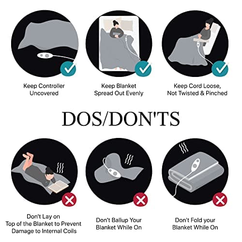 Beautyrest Heated Electric Blanket for Cold Weather, Fast Heating Heated Blanket, Auto Shut Off, Virtually Zero EMF, Multi Heat Setting, UL Certified, Ivory Queen (90 inx84 in) 6