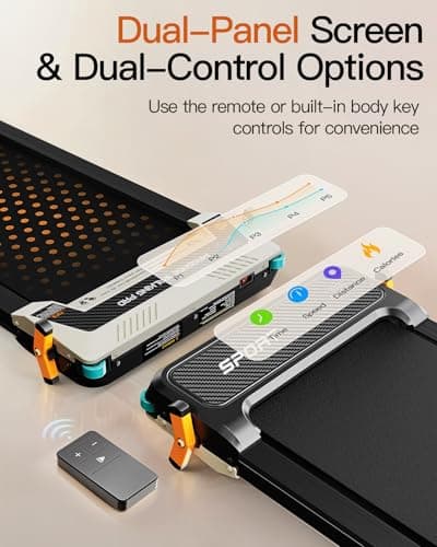 FUNRAY Versatile Walking Pad Treadmill with Incline - Dual-Sided Under Desk Treadmill with Foot Massage,2 in 1 Walking Pad for Home/Office, Portable Compact Treadmills with 330LBS Weight Capacity 6