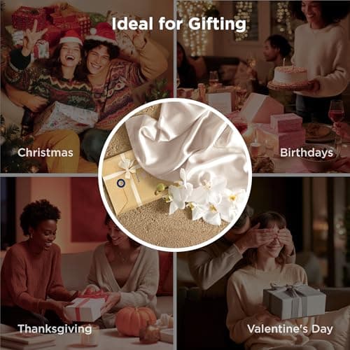 Bedsure Satin Pillowcase with Zipper, Similar to Silk Pillow Cases 2 Pack, Beige Standard Size Satin Pillow Case, Silky & Soft Pillow Covers, Valentines Day Gifts for Women Men, 20x26 Inches 6