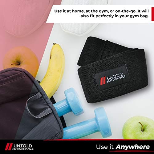 Untold Performance Heavy Resistance Bands - Hip Bands for Working Out, Premium Exercise Bands Resistance, Durable Resistance Bands for Strength, Flexibility & Glute Workouts (Black - Heavy, 1) 5