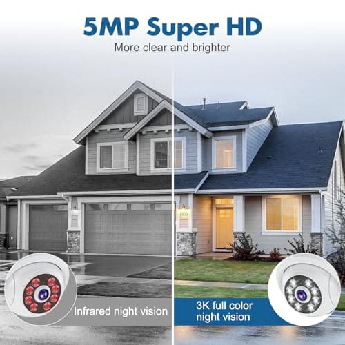 【Wireless Pro, 3K &10CH】5MP Security Cameras Wireless Outdoor with 10.1" LCD Monitor, 4PCS WiFi PTZ Security Cameras with 4K NVR for Home Surveillance,1TB HDD, Auto Track, 2-Way Audio,Motion Alert,5G 5