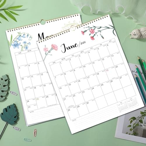 2026 Calendar - Vertical Wall Calendar 2026, Jan. 2026 to DEC. 2026, 14.8'' x 11.5'', Monthly Calendars 2026 with Julian Date, Perfect for Planning 7