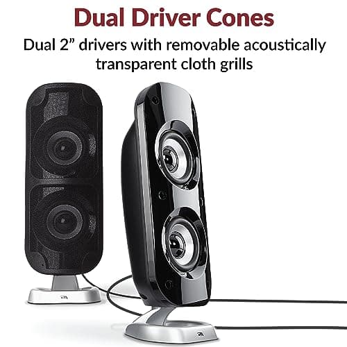 Cyber Acoustics CA-3810 2.1 Multimedia Speaker System with Subwoofer, 80 Watts Peak Power, Strong Bass, Perfect for Music, Movies, and Games 6