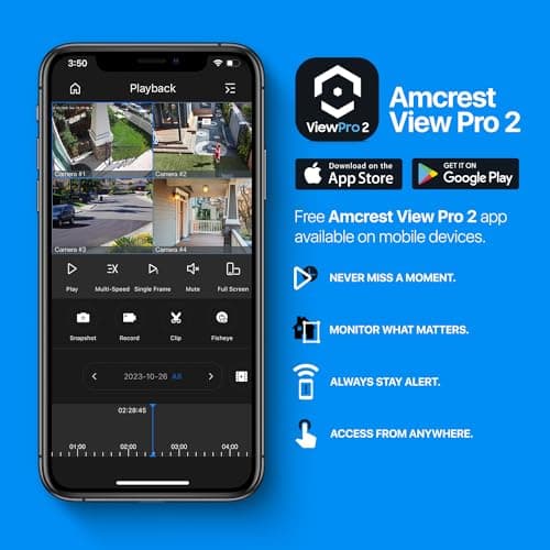 Amcrest Dual-Lens 4K (8MP) Outdoor Security POE Camera, 2 x 4MP Lenses PoE AI Bullet IP Camera, 65ft Night Color, Face Detection, Panoramic 180° FOV, 4K@15fps IP8M-DLB2998EW-AI (White) 9