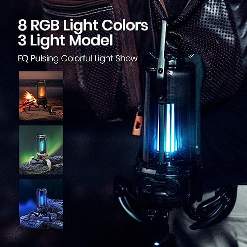 GravaStar Supernova Portable Bluetooth Speaker, LED Table Lamp Speaker, 9H Playtime, TWS Pairing, Wireless Speakers fo Party/Outdoor/Camping/Gifts 8