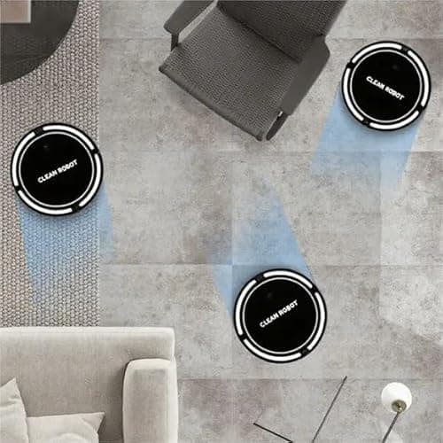 Smart Robotic Vacuum for Compact Spaces - Cordless Strong Suction, AI-Powered Navigation, Ultra-Slim Quiet Design, Anti-Collision System, Ideal for Hardwood/Tile Floors & Small Apartments,Black 6