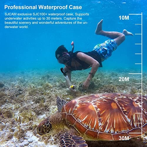 SJCAM C100+ Mini WiFi Action Camera 4K30fps Pocket Sized Wearable Body Camera, Magnetic, APP Control, Underwater Small Vlog Helmet Mount Kits SD Card, Weighs 1oz, 2.4 * 1 * 0.6 inch 7