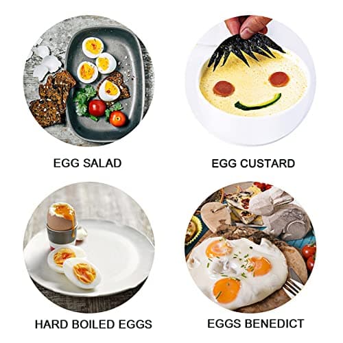 VOBAGA Electric Egg Cooker, Rapid Egg Boiler with Auto Shut Off for Soft, Medium, Hard Boiled, Poached, Steamed Eggs, Vegetables and Dumplings, Stainless Steel Tray with 7-Egg Capacity (Green) 7