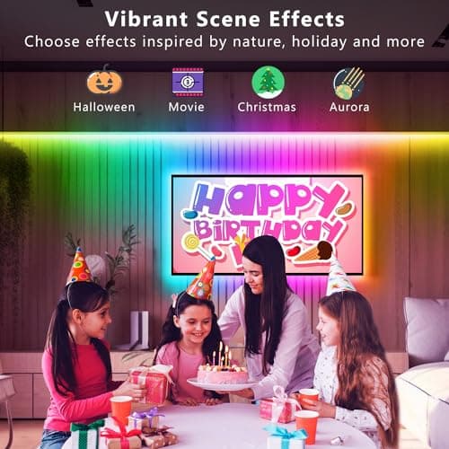 DAYBETTER Smart IC LED Strip Lights, BGRIC LED Lights for Bedroom, DIY Multiple Colors on One Line, App Control Color Changing Strip Lighting Music Sync Home Decor 16.4 ft 4