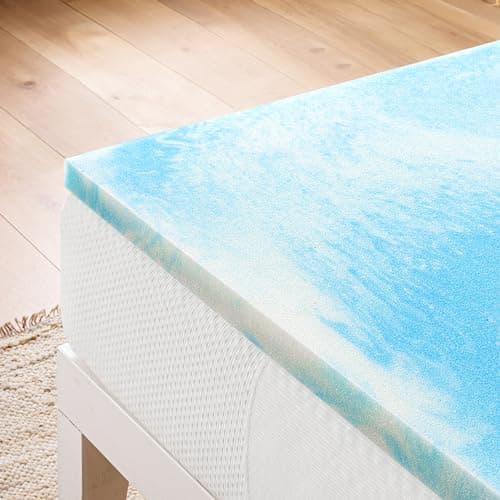 Best Price Mattress 2 Inch Swirl Gel AeroBreeze Cooling Air Flow Memory Foam Mattress Topper, Dorm Essentials, Twin 7