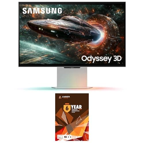 Samsung LS27FG900XNXZA 27 Inch Odyssey 3D 4K 165Hz Gaming Monitor with 6 Year Amber Protection Plan (2025)