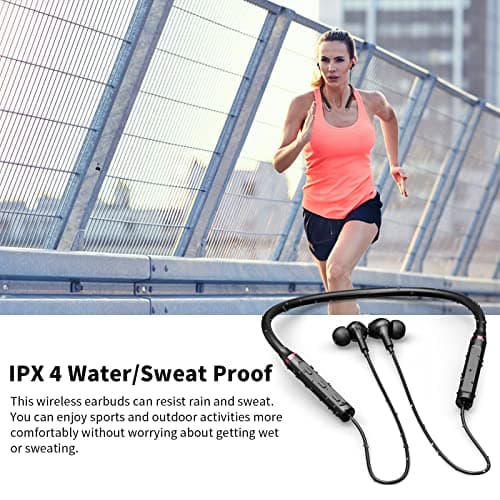 Neckband Bluetooth Headphones Wireless Earbuds for Samsung S25 Ultra S24 S23 FE S22 A53 A25, Sport Headphones HiFi Stereo Surround Sound Ear Buds for iPhone 17 Air 16 15 14 Pro Max 13 Plus/Pixel 10 9 5