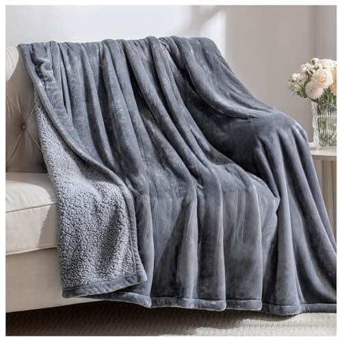 Heated Blanket Electric Full Size with 8 Heat Levels & 10 Time Settings, Heating Blanket with Flannel & Sherpa for Bed, Full Body, Couch, Home Office Use, Machine Washable, Warm Gift (Grey 72"x84")