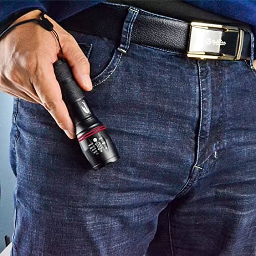 HAUSBELL A100 2000 Lumen Flashlight 2 Pack, Heavy-Duty Aluminum Tactical Flashlights High Lumens with 5 Modes Zoomable Waterproof, Emergency Camping Essentials for Home Hiking 6