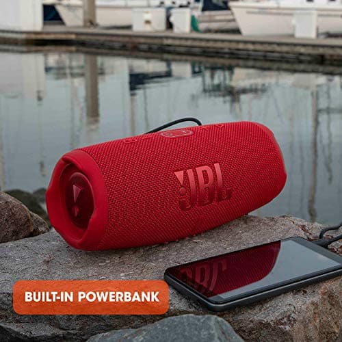 JBL CHARGE 5 - Portable Waterproof (IP67) Bluetooth Speaker with Powerbank USB Charge out, 20 hours playtime, JBL Partyboost (Black) 6