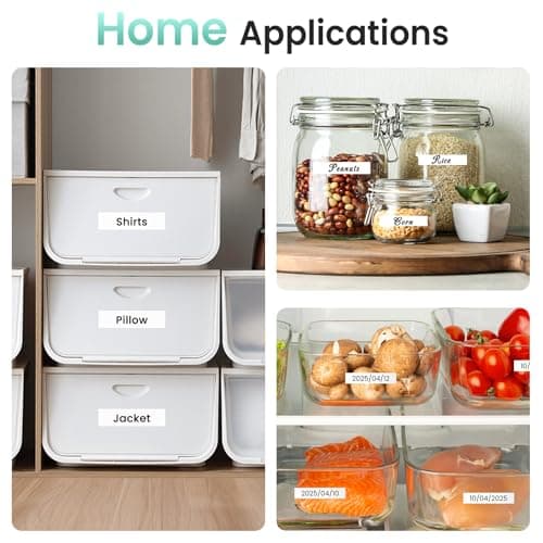 Phomemo Label Maker Machine with Tape, P12 Bluetooth Small Label Maker with Multiple Templates Thermal Transfer Ribbon Printer Machine for Home, School, Gift Wrapping, Office, Green 5