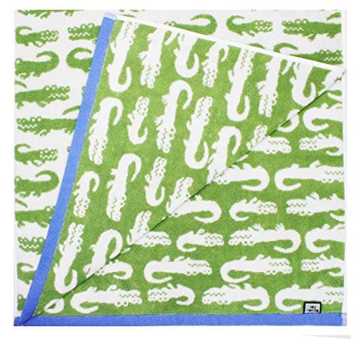 ORIGINAL KIDS 6 Piece Towel Set - Bath Time in A While Crocodile- 2 Bath Towels, 2 Hand Towels, 2 Washcloths - 100% Cotton Jacquard Soft Absorbent Pool Beach Towel Gift - Green Blue 5