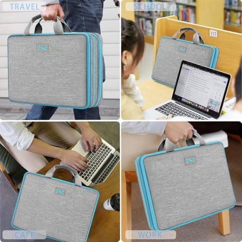 ZINZ Laptop Case 15 15.6 16 inch Sleeve, Expandable Computer Hand Bag with Multi-pockets Compatible with MacBook Pro 16 inch M4/M3/M2/M1, MacBook Air/Pro 15 inch and 15-16 inch Notebooks，G01Y01 6