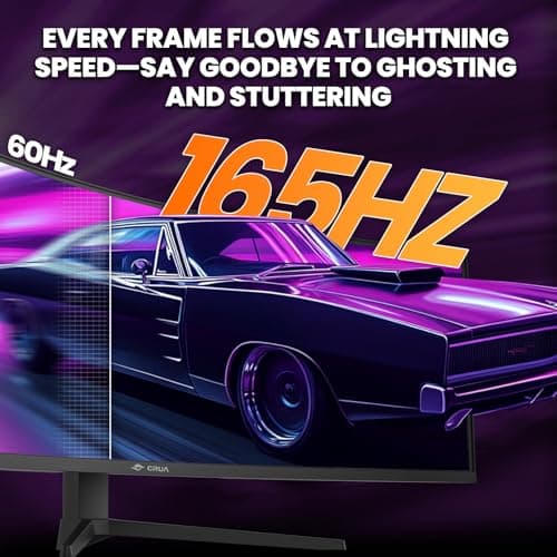 CRUA 49" Curved Gaming Monitor | DFHD(3840x1080P), 144Hz/165Hz, 1500R, 32:9, AMD FreeSync, 120% sRGB, Height Adjustable Ultra-Wide Screen Monitors, HDMI 2.1 & DP 1.4, Wall Mount Install- Black 5
