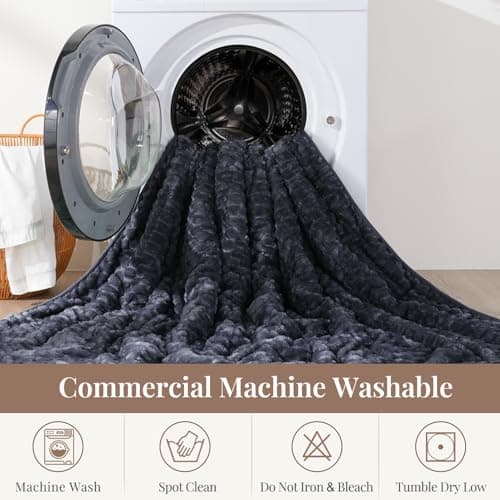 Topblan Weighted Blanket for Adults, 60" x 80" 15lbs, Soft Sherpa Queen Size Heavy Blanket with 3D Jacquard Turtle Shell Flannel Fleece for Couch and Bed 7