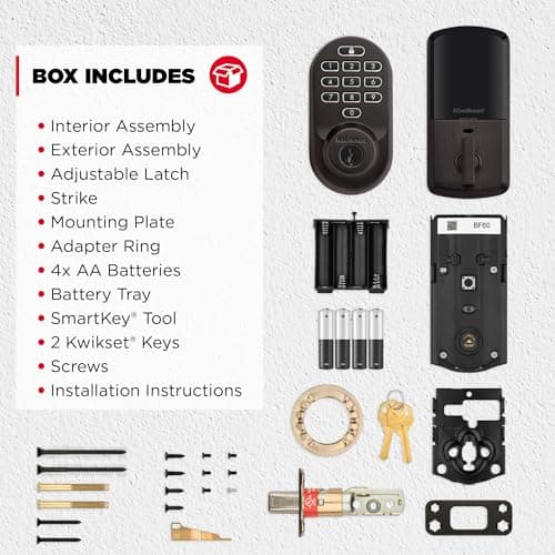 Kwikset Halo Wi-Fi Smart Lock, Keyless Entry Door Deadbolt, Geofence Auto-Unlock, Grade AAA Certified, No Hub Easy Install, Venetian Bronze Lifetime Finish Warranty, Backlit Keypad 9