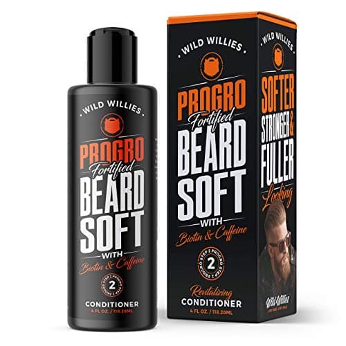 Wild Willies Beard Conditioner for Men - with Biotin & Caffeine for Soft, Healthy Growth - Made in USA - Great Beard Softener for Men Coarse Hair