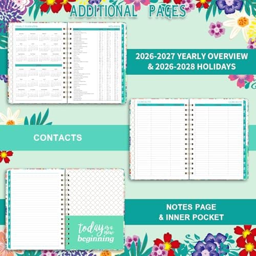 Planner 2026-2027 - Planner 2026-2027 Daily Weekly and Monthly, July 2026 - June 2027, 6.3’’ × 8.4’’, Inner Pocket, Hardcover, Perfect Daily Organizer 6