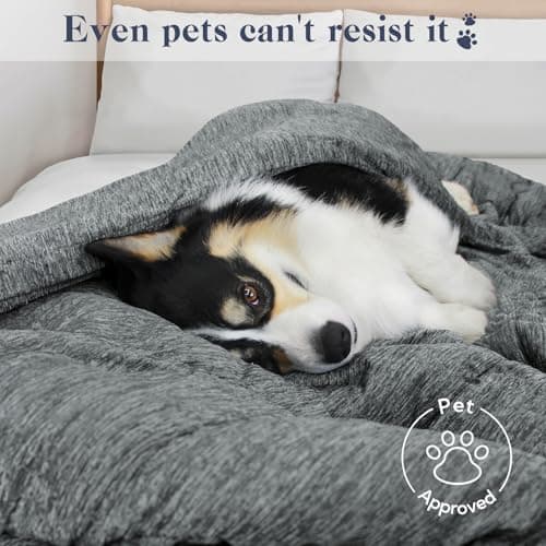 MR&HM Cooling Comforter King/Cal King Size, Double-Sided Cooling Blanket for Hot Sleepers, Silky Soft & Breathable Bedding for Night Sweats, All Season Comforter (102"x90", Dark Grey) 7