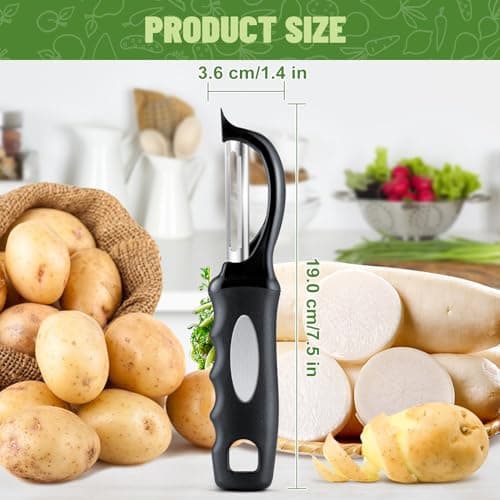 Swivel Vegetable Peeler, Potato Peeler with Blemish Remover, Veggie Peeler with Sharp Stainless Steel Blades, Fruit Peeler with Comfortable Handle for Kitchen 6