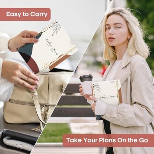 Academic Planner 2024-2025, JUL 2024-JUN 2025, Weekly and Monthly Calendar Book, Hardcover Teacher Planner With Tabs, A5 (6.4" x 8.5") - Abstract 7