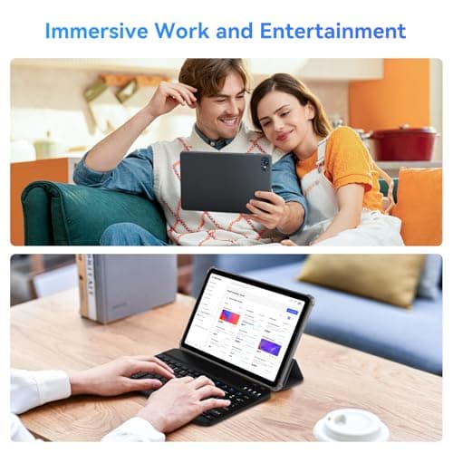 Tablet 2026 Android Tablets 10 Inch, Electronics Tablets with Keyboard, 18GB+128GB/2TB TF Upgradeable Android 16 Tablet, Gemini AI 2 in 1 Tablet with Pen, BT5.0, GPS, OTG, Suitable for Joy and Office 8