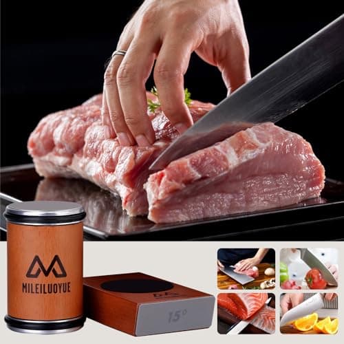 Knife Sharpener Tool Rolling Knife Sharpener Kit, Ceramic Disc Sharpeners Are Used,15°&20° Magnetic Inclination Angles Making Sharpening Easier,for Gift Teachers' Day Thanksgiving, Christmas 5