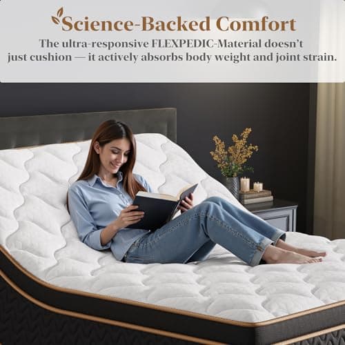 Firm Queen Mattress 14 Inch, Luxury Hotel Cooling Queen Size Hybrid Mattress in a Box, 7-Zones Individual Pocket Spring, Extra Hip/Shoulder/Lumbar Support, Fiberglass-Free, 365-Night Trial,CertiPUR-US 6