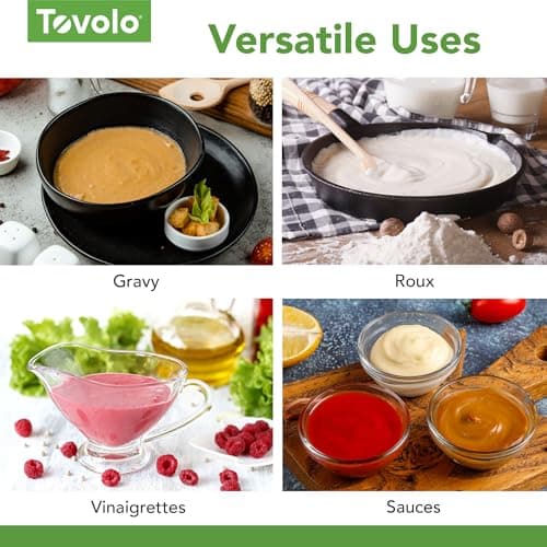 Tovolo Flat Whisk Stainless Steel 10” Gravy Whisk for Sauces Roux Batters, Large Kitchen Classic Dishwasher Safe Flat Bottom Whisker for Cooking Blending Mixing Stirring Whipping Beating Whisking 5