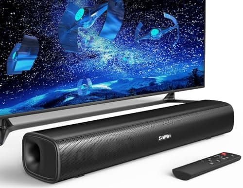 Saiyin 17 inch Sound Bar for Smart TV with Bluetooth 5.3/Optical/Auxiliary, Wall Mountable Soundbar for TV with SUB Out Port, Dual Full-Range Speakers, 40W TV Sound Bar for PC/Gaming/Projectors