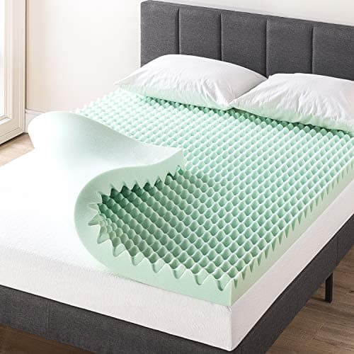 Best Price Mattress 4 Inch Egg Crate Memory Foam Mattress Topper with Calming Aloe Infusion, CertiPUR-US Certified, Full