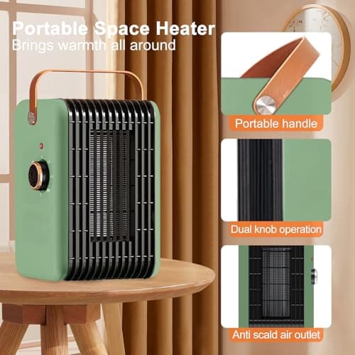1500W Space Heater for Indoor Use PTC Portable Electric Heater 123456789 6