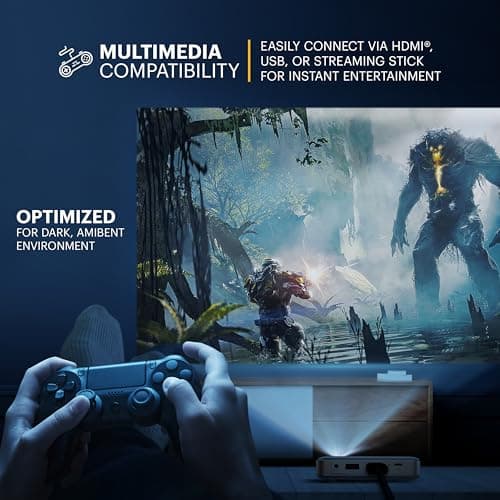 Kodak Luma 150 Wireless Mini Pico Projector – DLP, Supports 1080p, Built-in Speaker & Rechargeable Battery, HDMI/USB/microSD, Travel Case Included 8