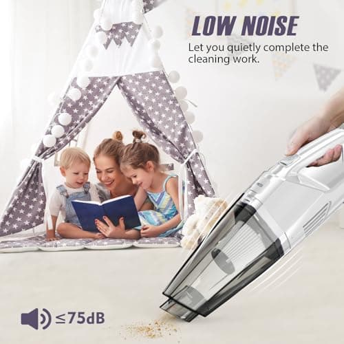 Bossdan Handheld Vacuum Cordless — 3-in-1 Hand Held Vacuum Rechargeable with 8000Pa Powerful Suction, 1.7 Lbs Lightweight Handheld Vac, 30-Mins Quick Dust Removal for Car, Kitchen & Home 5