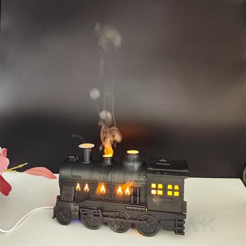 Essential Oil Diffuser, 300ml Train Diffuser, Aromatherapy and Cool Mist for Kids or Enthusiasts, Humidifier with Remote Control 2 Light Colors 2 Mist Mode Auto Shut-Off for Toy Store Home Office 6