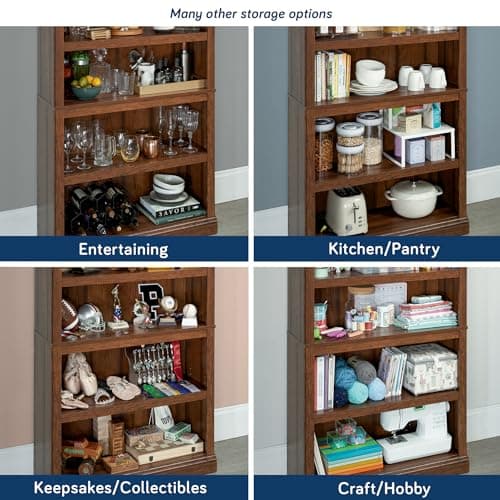 Sauder Miscellaneous Storage 5-Shelf Bookcase/ Book shelf, Washington Cherry finish 6
