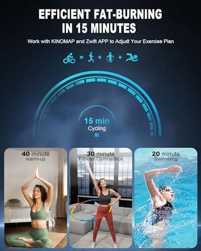 Kawnina Exercise Bike for Home with Connected App - Indoor Cycling Stationary Bike with 350LBS Weight Capacity, Comfortable Seat Cushion, Silent Belt Drive and LCD Monitor 8