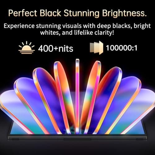 VOKENSU Portable Monitor OLED 4K 3840×2400, 14" Ultra Slim Travel Monitor, 400+ Nits |100% DCI-P3 | 1000000:1 Contrast, HDMI USB C External Monitors for Laptop Mabook PC 4