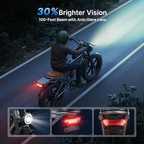 DEEPOWER Electric Bike for Adults,2000W Peak Motor&32MPH Electric Dirt Bike，48V 20AH/35AH/60AH Battery, 70-160 Max Miles,Dual Suspension Ebikes for Adults, 20" Fat Tire E Bike 6