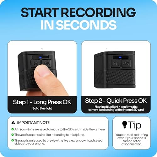 TIROL SUPPLIES Ultra Light Action Camera | 170° Wide Angle FHD 1080P | Handlebar, Helmet, Bicycle, Outdoor Sports | USB Rechargeable & Portable Bike Camera 5