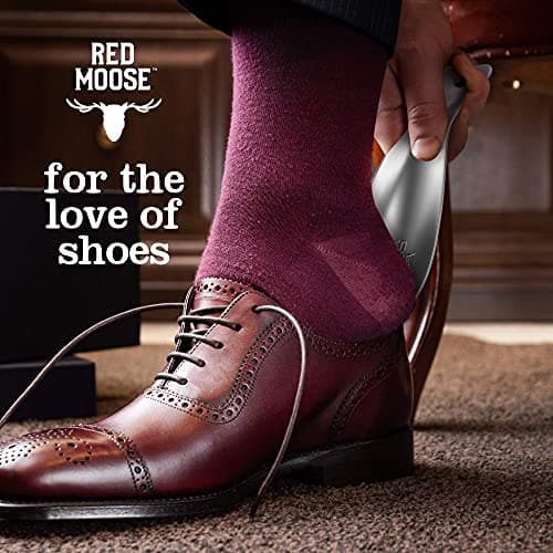 RED MOOSE Shoe Horn - 7.5 Inch, Solid Steel - Durable Metal, Ergonomic Handle - Made in USA 5